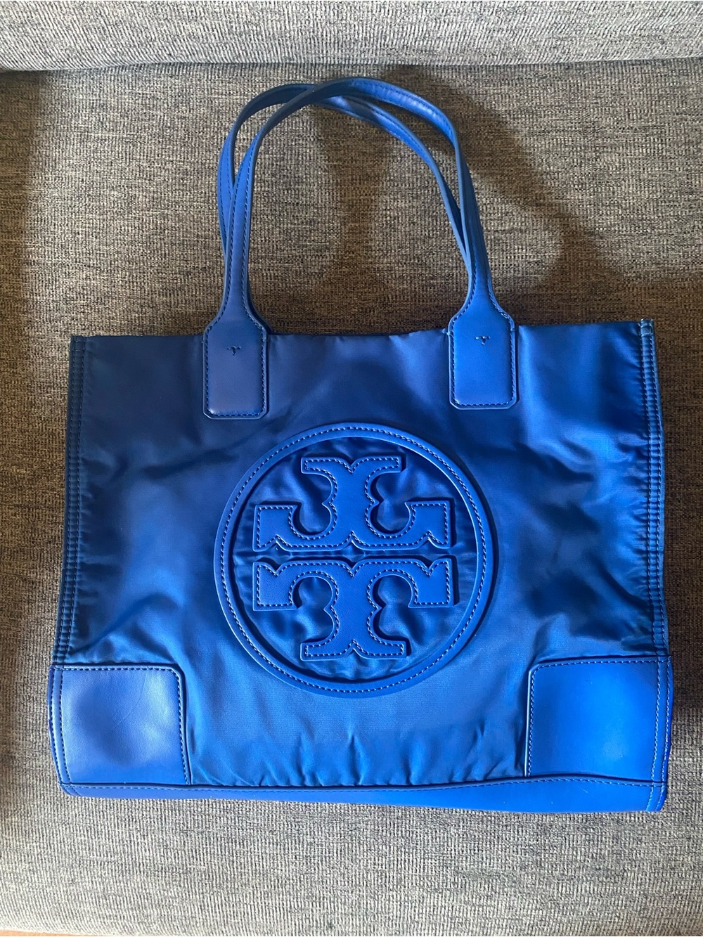 Tory Burch Bright Blue Logo Tote